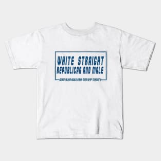 White Straight Republican and Male Kids T-Shirt